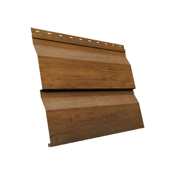 Металлический сайдинг Grand Line Корабельная Доска XL 0.4 мм Print Premium Golden Wood