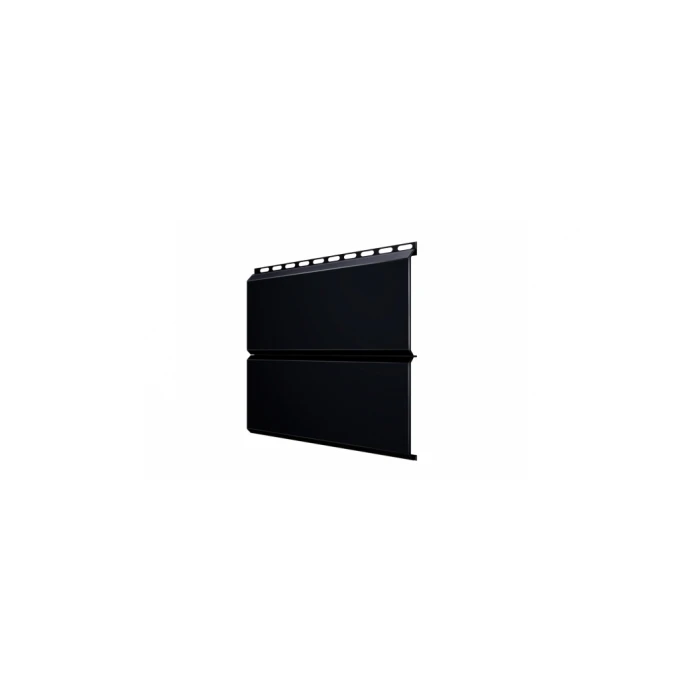 Металлический сайдинг Grand Line ЭкоБрус 0.5 мм PurPro Matt 275 RAL 9005 черный
