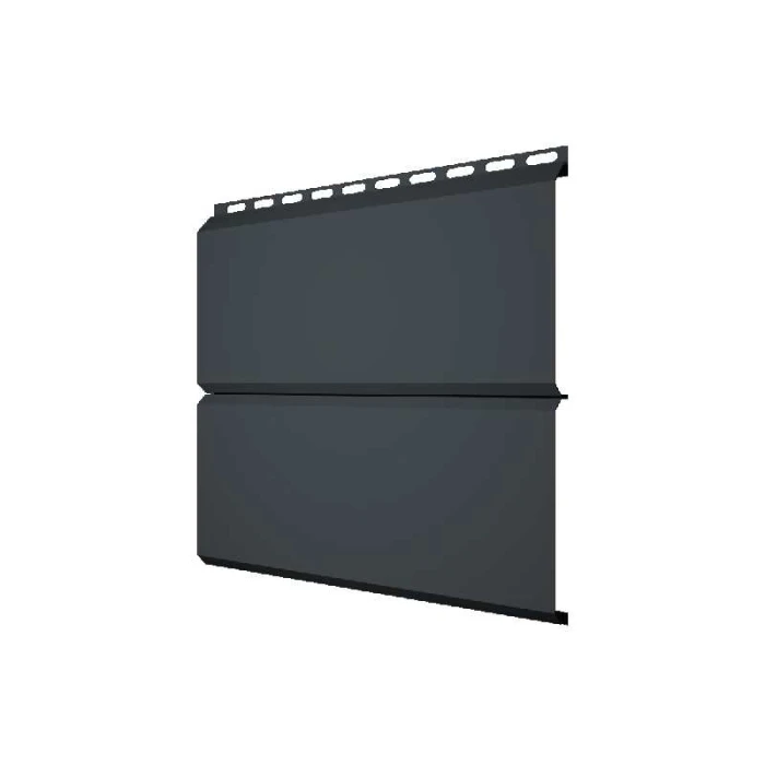 Металлический сайдинг Grand Line ЭкоБрус 0.5 мм Satin RAL 7016 антрацитово-серый