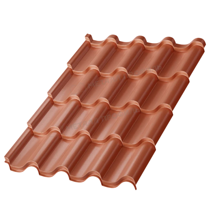 Металлочерепица Металл-Профиль Монтерроса-XL 0,5 PURMAN® Argillite Медный металлик