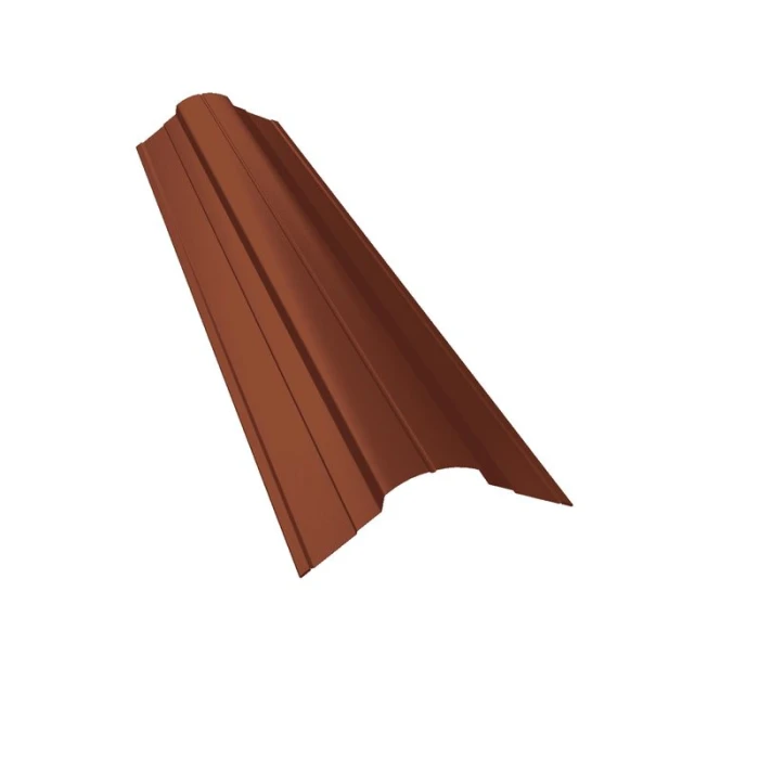 Планка конька фигурного 70x70 0,5 Satin Мatt RAL 8004 терракота