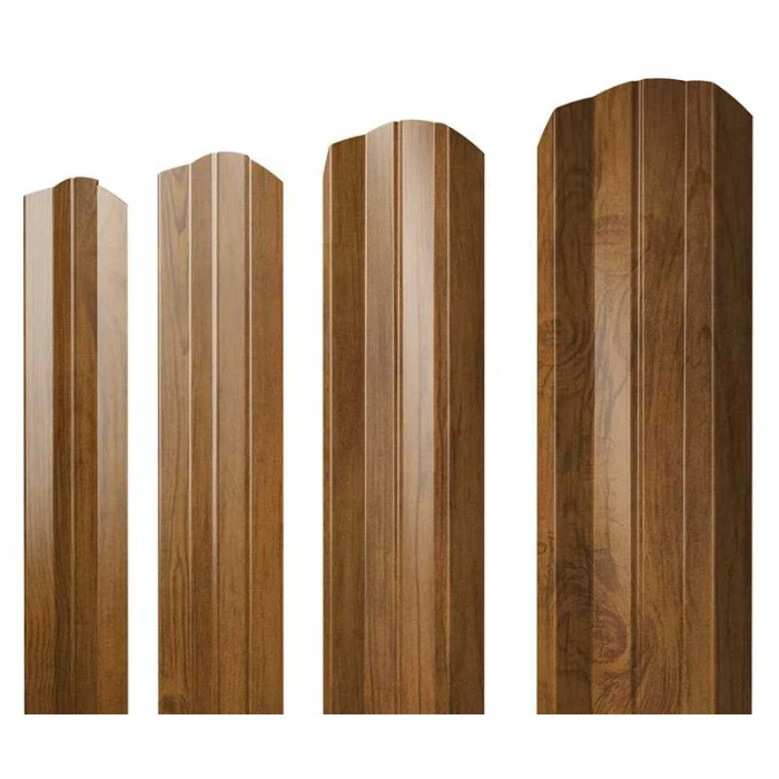 Штакетник М-образный B фигурный Grand Line 0,45 Print Elite Golden Wood Golden Wood